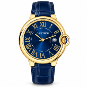 Cartier Ballon Bleu style blue dial gold first copy watch