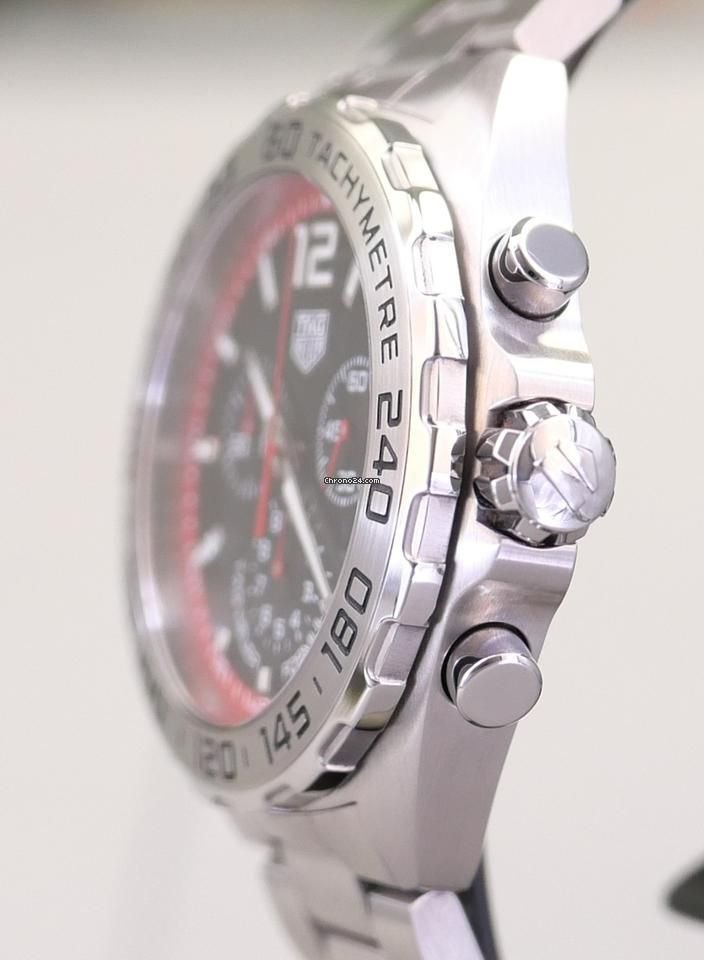 Silver Black Chronograph Sports Watch – TAG Heuer Style - Image 2