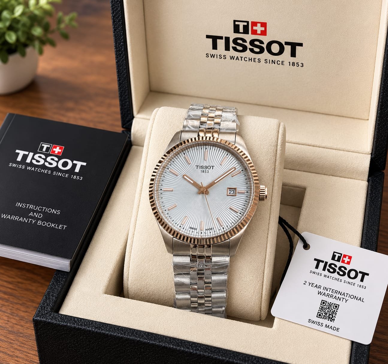 Tissot Two-Tone Silver & Rose Gold Dial Automatic Style Watch - Image 2