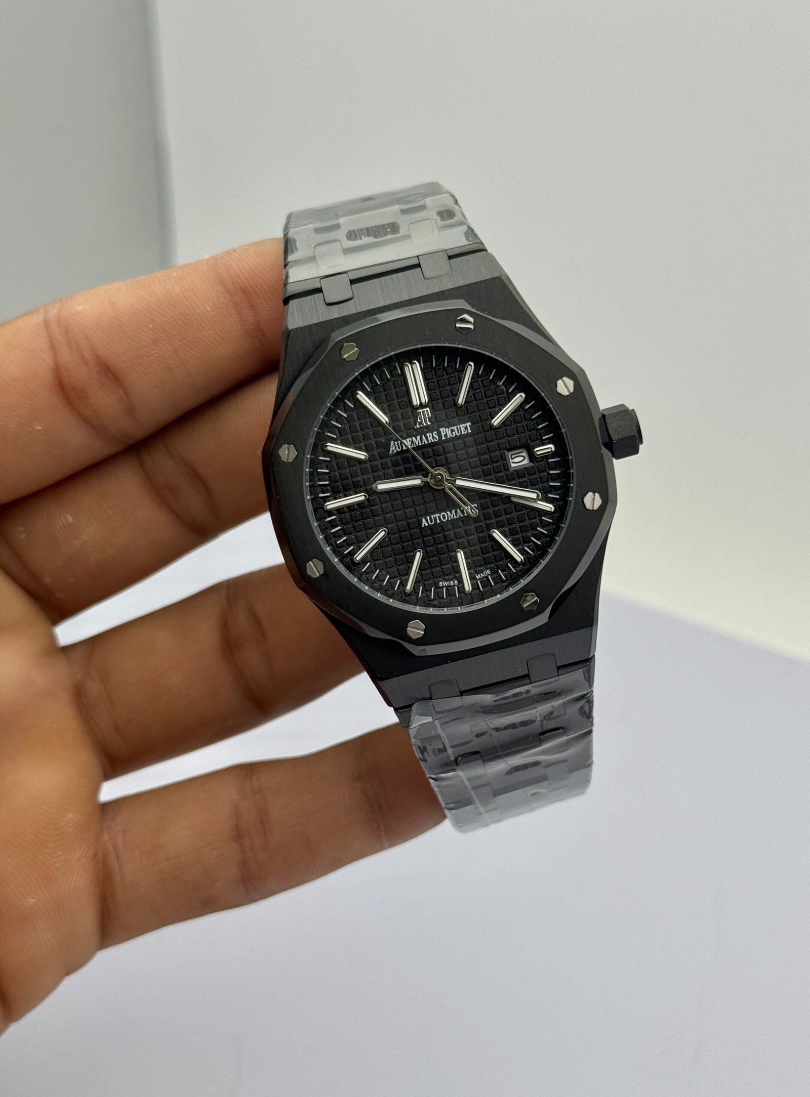 AP Black Octagonal Luxury Style Watch for Men - Image 3